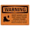 Signmission OSHA Sign, Keep Hands Feet Away Failure Bodily Injury, 14in X 10in Decal, 10" W, 14" L, Landscape OS-WS-D-1014-L-12651 - alternate 1